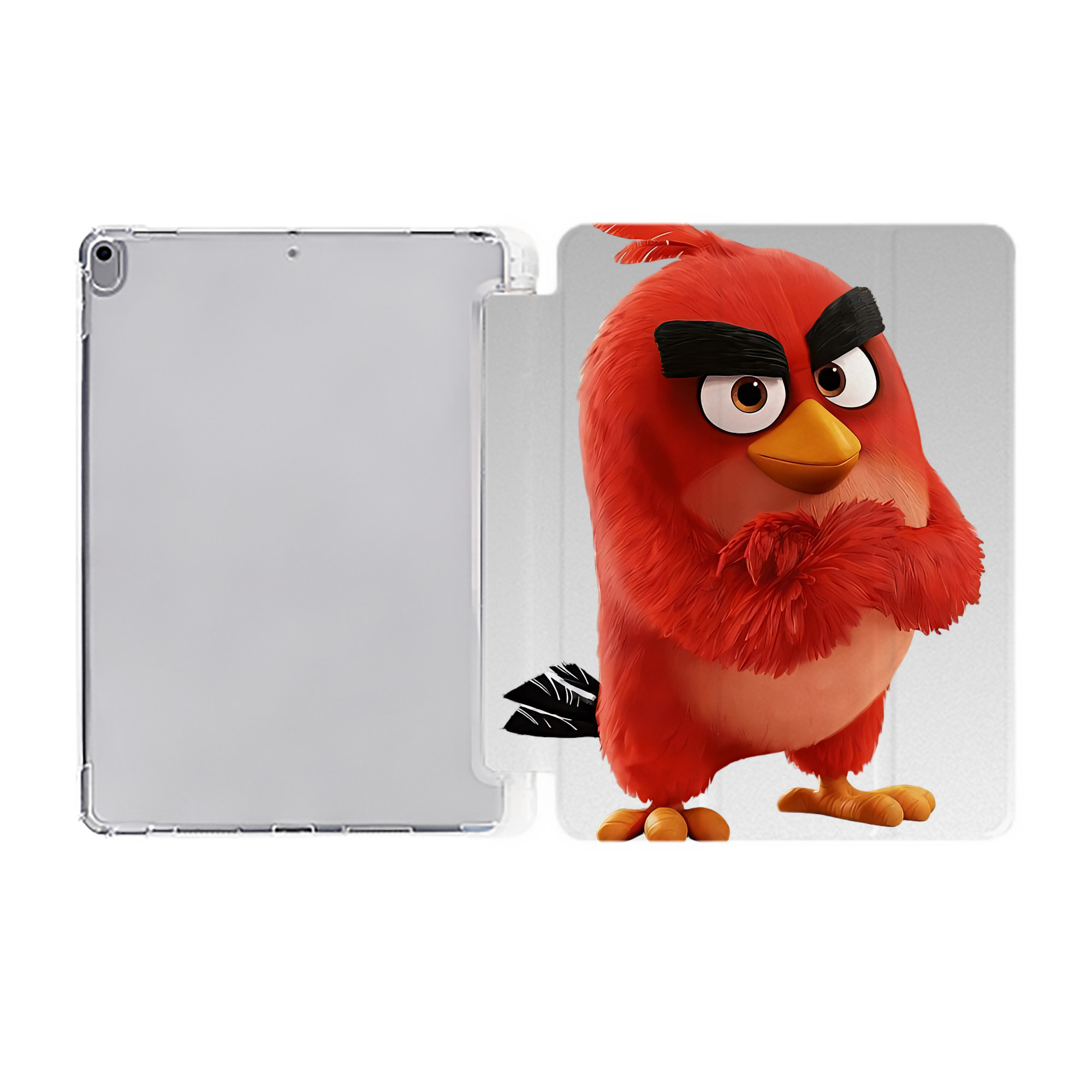 （画像用） Angry Birds アングリーバード IPad ケース ペン収納付き 三つ折りスタンド PUレザー×シリコン 対応機種9.5/10.5/10.9インチ